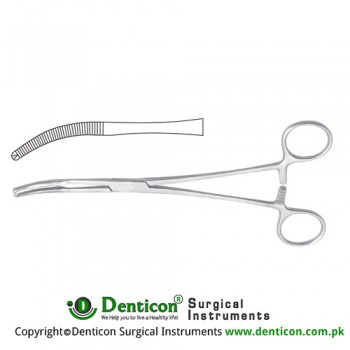 Mikulicz Peritoneum Forcep Curved - 1 x 2 Teeth Stainless Steel, 18.5 cm - 7 1/4"